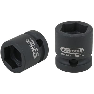 KS Tools 1/2 Sechskant-Kraft-Stecknuss, extra kurz, 17,0 mm