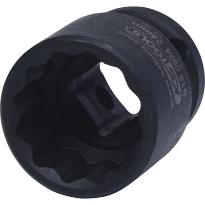 1/2" 12-kant-Kraft-Stecknuss, kurz, 24mm