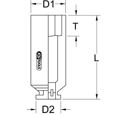 KS-Tools 515.0978 1/2" Kraft-Stecknuss 12kt 32 mm lang