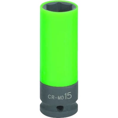 1/2' Alu-Felgen Kraft-Stecknuss robust, lang, 15mm