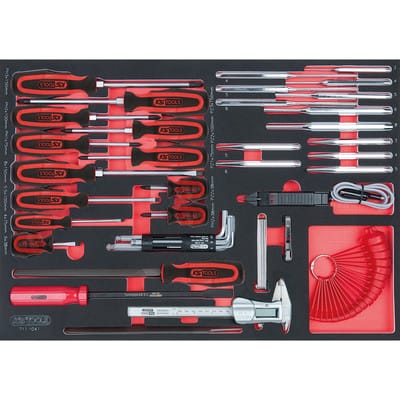KS-Tools 711.1041 SCS Schraubendreher- und Messger äte-Satz, 41-tlg. in 1/1 Systemeinlage