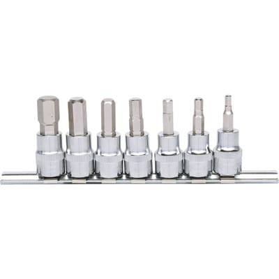 3/8' CHROMEplus Bit-Stecknuss-Satz Innensechskant, 7-tlg 4-12mm