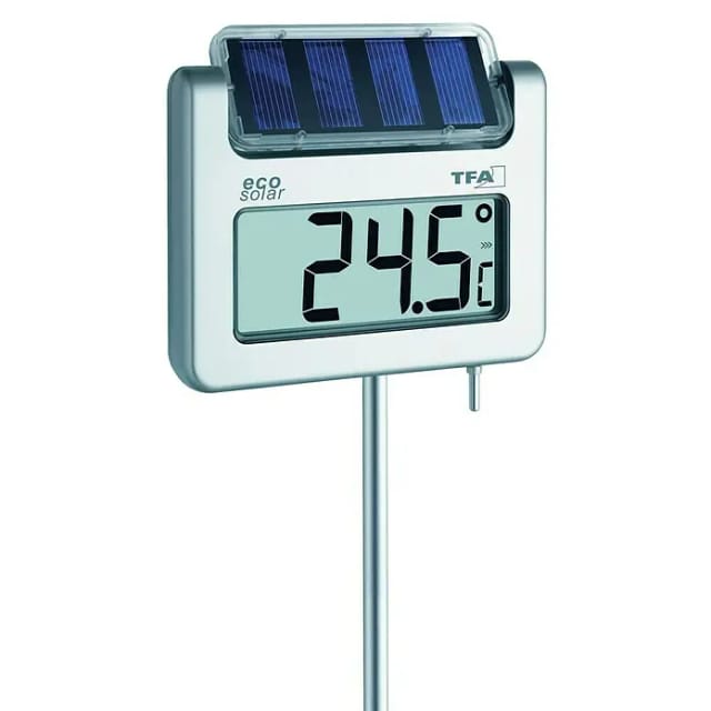 Tfa Dostmann - Avenue Solar Garten-Thermometer Silber 30.2026