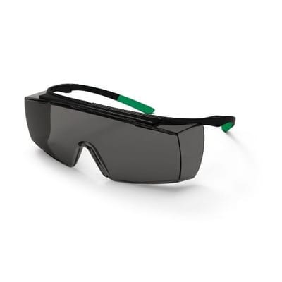 Uvex - super f otg 9169543 Schutzbrille Schwarz, Grün en 166-1, en 169 din 166-1, din 169