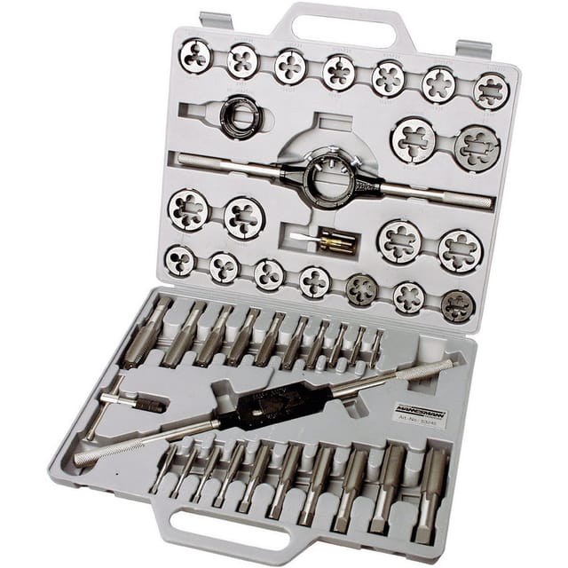 Brüder Mannesmann - M53245 Gewindeschneidsatz 45teilig metrisch M6, M8, M10, M12, M14, M16, M18, M20,