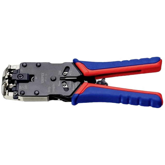 Knipex - 97 51 12 97 51 12 D1 Crimpzange Modularstecker (Westernstecker) RJ10, RJ11, RJ12, RJ45