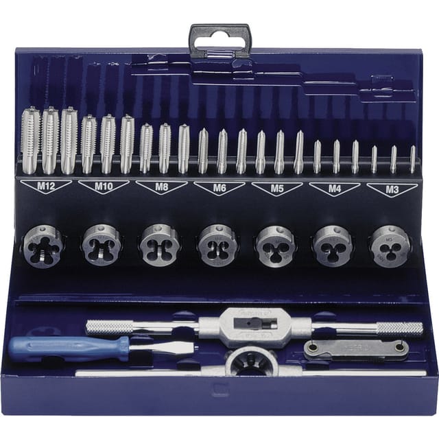 Eventus by Exact 10711 Gewindeschneidsatz 32teilig hss metrisch M3, M4, M5, M6, M8, M10, M12