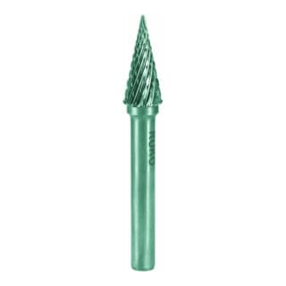 Frässtift spg ø 10 mm Kopflänge 20 mm Schaft-Ø 6 mm Hartmetall Blank Verzahnung kvz 4