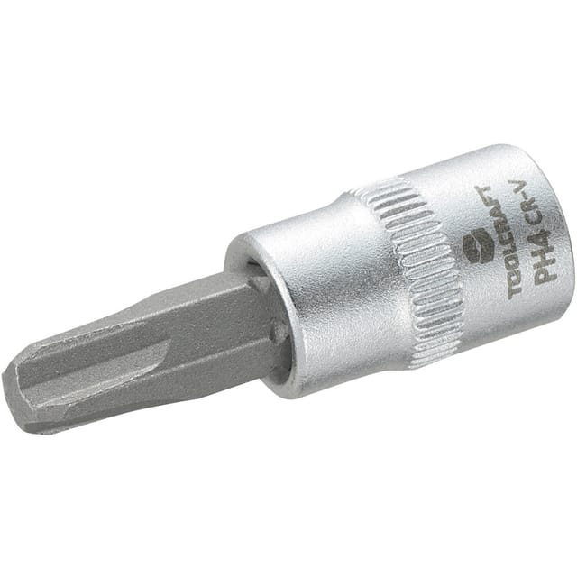 Toolcraft - 816055 Kreuzschlitz Phillips Steckschlüssel-Bit-Einsatz ph 4 1/4' (6.3 mm)