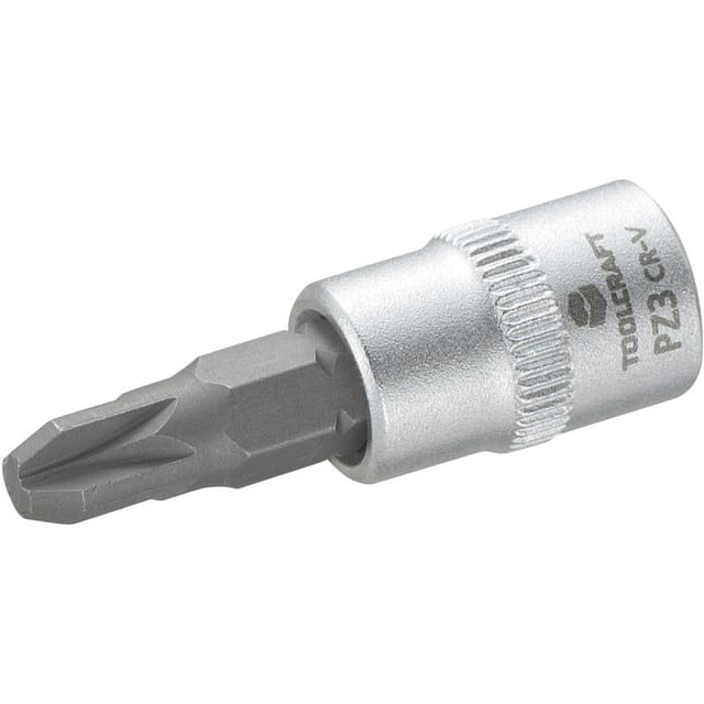 Toolcraft - 816059 Kreuzschlitz Pozidriv Steckschlüssel-Bit-Einsatz pz 3 1/4' (6.3 mm)