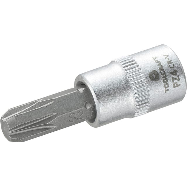 Toolcraft - 816060 Kreuzschlitz Pozidriv Steckschlüssel-Bit-Einsatz pz 4 1/4' (6.3 mm)