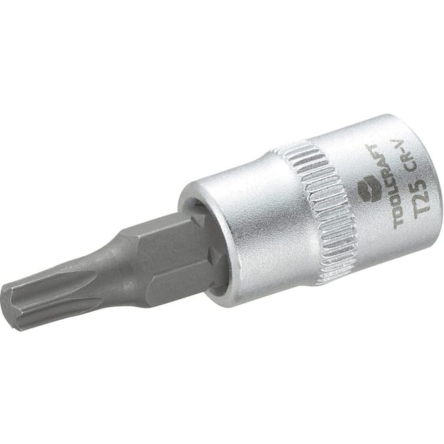 Toolcraft - T25 816083 T-Profil Steckschlüssel-Bit-Einsatz t 25 1/4' (6.3 mm)