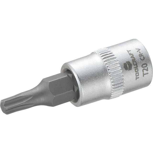 TOOLCRAFT T20 816082 T-Profil Steckschlüssel-Bit-Einsatz T 20 1/4" (6.3 mm)