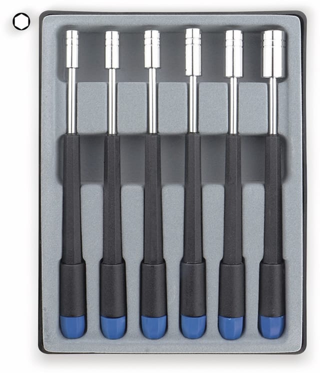 Donau Elektronik - Elektronik- u. Feinmechanik Schraubendreher-Set 6teilig Außen-Sechskant