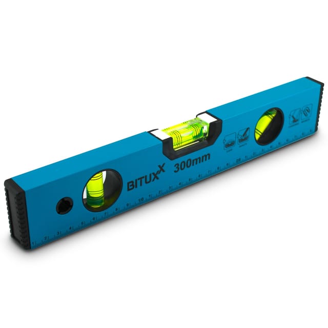 Bituxx - Wasserwaage magnetisch Magnetwasserwaage Wasserwage Richtwaage Messwaage Bauwaage 3 Libellen Aluminium 30cm