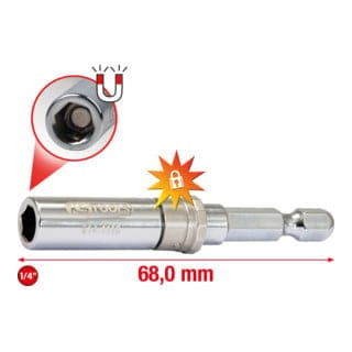 1/4' Auto-Slimlock Schnellwechsel-Bithalter, 65mm