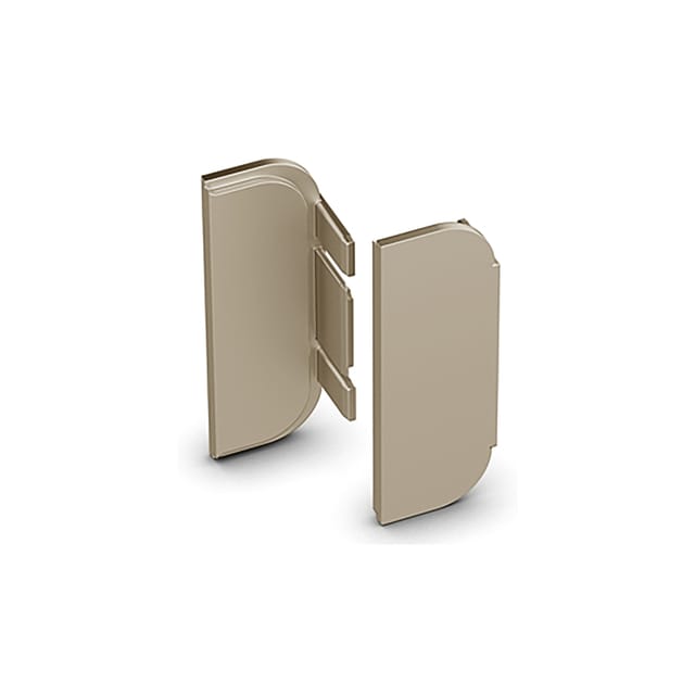 Hettich - Canis c Endkappen geschlossen Set l+r Edelstahl Optik