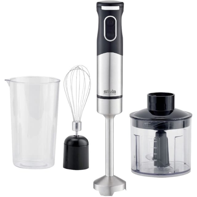 Silva Homeline SMS 6502 Stabmixer 700 W mit Messbecher, mit Zerkleinereraufsatz, Schneebesenaufsatz