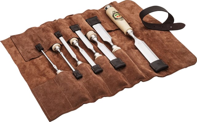 Stechbeitelsatz 8-tlg. tasche 4-6-10-12-16-20-26-30 - Kirschen