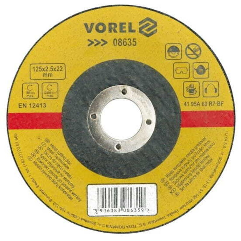 VOREL METALL-TRENNSCHEIBE 125 x 1,0 x 22,2 mm 08631