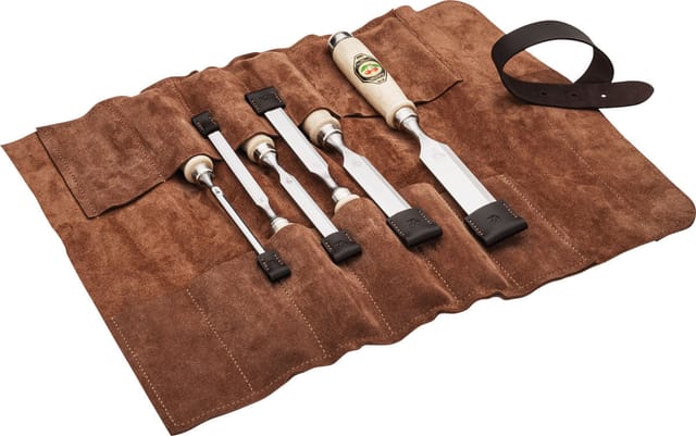 Kirschen Stechbeitelsatz 6-tlg. Ledertasche 6-10-12-16-20-26