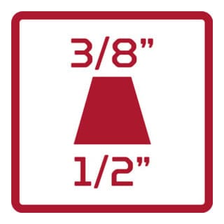 R67500007 Reduzierstück 1/2' x 3/8' 4-kant 40 mm