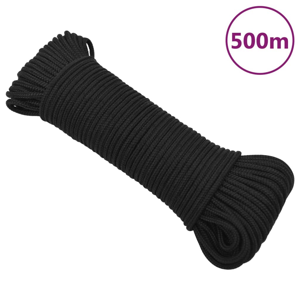 Bootsseil Schwarz 4 Mm 500 M Polypropylen