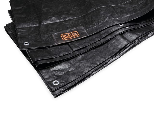 Schwarze Plane für Anhänger, Maße: 1,6x2,5m. black+decker