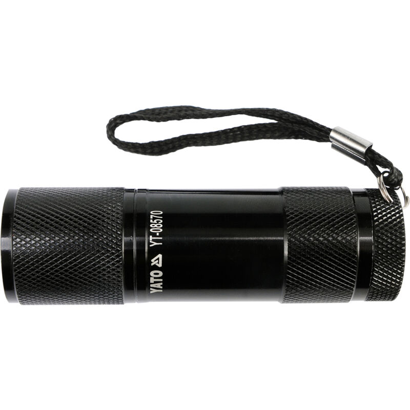 Aluminium-taschenlampe, 9 led, schwarz YT-08570 Yato