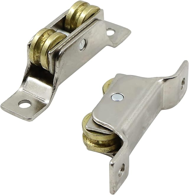 Shining House - Schiebetürräder, zwei Räder – Eisenrollen, feste Torrolle, Rillenunterstützung, U-Nut-Rad, Rollen für Schiebetürschiene, Glasrolle, 2
