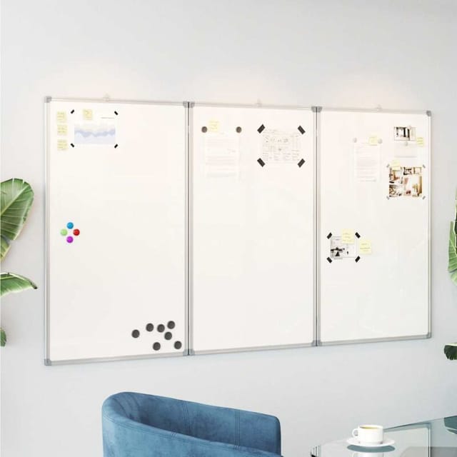 Magnetisches Whiteboard Klappbar 180x100x1,7 cm Aluminium Vidaxl