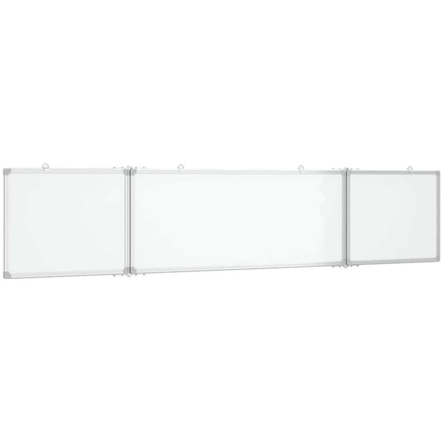 Magnetisches Whiteboard Klappbar 200x40x1,7 cm Aluminium Vidaxl