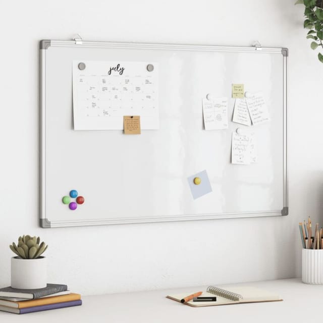 Magnetisches Whiteboard 80x50x1,7 cm Aluminium Vidaxl