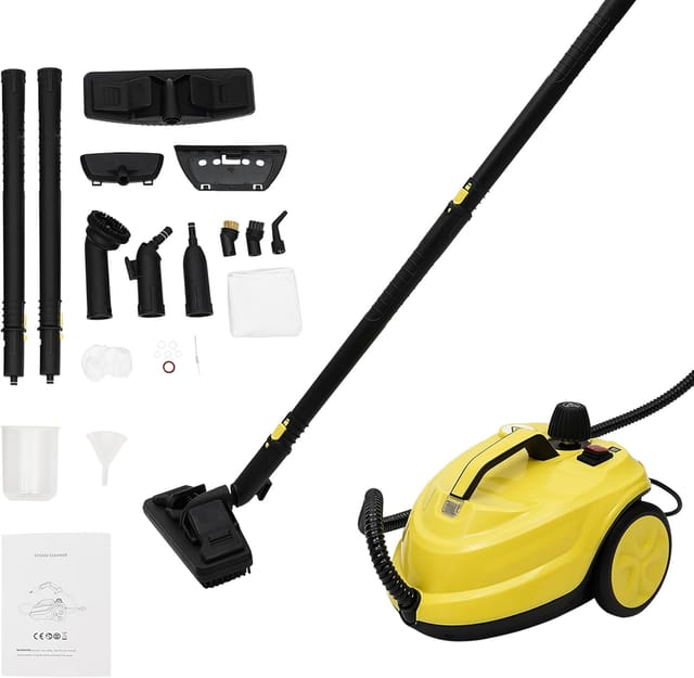 1.8l Mehrzweck Dampfreiniger Handdampfreiniger Mit Für Alles-19-teiliges Zubehör Tragbarer Dampfreiniger Handgerät Mit 5 Bürstenköpfen Hochdruck-dampfreiniger Aufbewahrungskoffer Enthalten