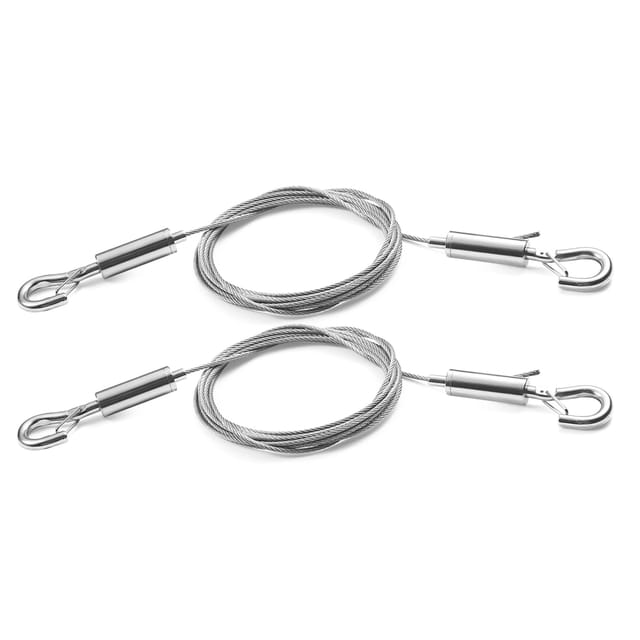 2-teiliges verstellbares Bildaufhängungsset – Kit aus 1 m x 1,5 mm dickem Edelstahl für Spiegel, Lampen, Wandpaneele usw - Ahlsen