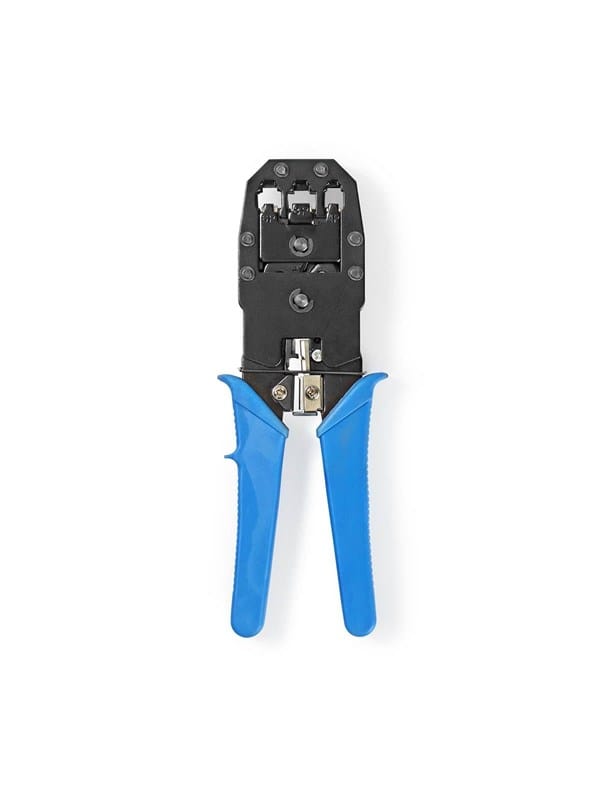 Crimpzange cat5 cat5e cat6 cat6a rj10 rj11 rj45 schneiden abisolieren zangen abs stahl blau 83960