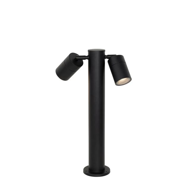 Stehende Außenleuchte schwarz 45 cm IP44 verstellbar 2-Licht - Duo