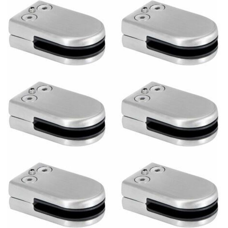 Edelstahl-geländerklemmen, 6 Stück, Verstellbar 6–8 Mm, Flache Rückseite Für Treppen Und Handläufe – Ulisem