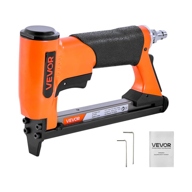 Vevor Druckluft-tacker, Druckluftnagler Für Feindrahtklammern Der Serie 80, 12,8 Mm Krone, 6-16 Mm Länge, Max. 150 Stk. Ladekapazität, Für Polsterarbeiten, Holzarbeiten, Heimwerkerprojekte