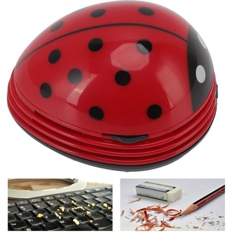 Mini-tischstaubsauger, Mini-staubsauger In Marienkäfer-design Für Die Reinigung Von Bürostaub