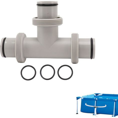 T-förmiger Poolschlauchverbinder Für 1,5"/38-mm-schläuche, Ersatz-dreiwege-poolschlauchadapter Für Intex- Und Bestway-aufstellpools. Poolzubehör A
