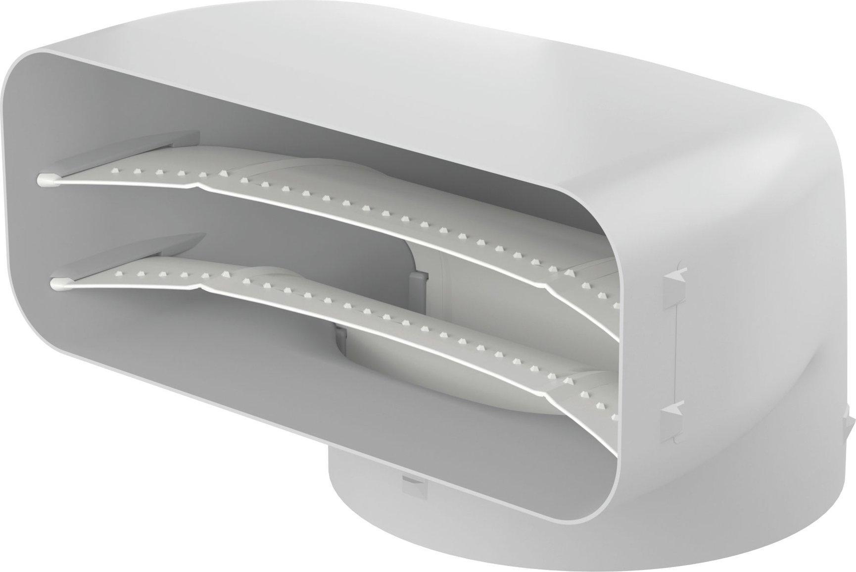 Naber Compair System Ø 150 Prime P-ur 150 Umlenkstück 90°, Hellgrau