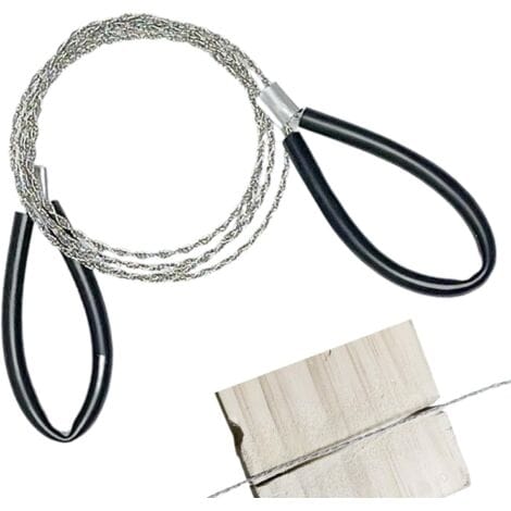Edelstahl-drahtsäge Für Pvc-rohre, Schläuche, Rohre Und Allgemeine Werkzeuge 75 Cm Lange, Gezahnte Drahtsäge Mit Zwei Griffen Zum Schneiden Von Holz, Kunststoff, Knochen Und Gummi.