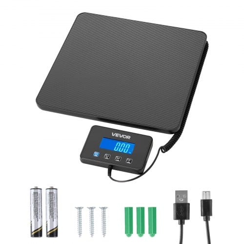 Vevor Digitale Paketwaage, 10/100g, Doppelte Genauigkeit, 200 Kg Plattformwaage Mit Hold-/tara-funktion & Lcd-display, Für Pakete, Porto, Gepäck, Batterie & Ladekabel Im Lieferumfang Enthalten