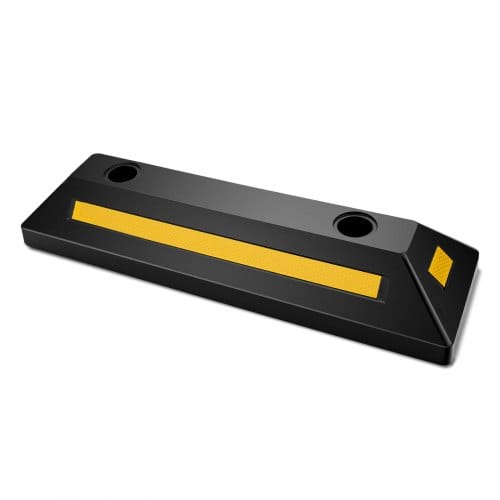 Vevor Parkstopper Radstopper 2 Stk. 548 X 158 X 94 Mm Einparkhilfe Parkbegrenzung Mit Reflektorstreifen, Parkplatzsperre Aus Gummi Für Autos Lieferwagen Lkw, Radführungsblock, Parkplatzbegrenzung