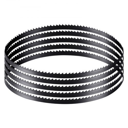 Vevor Bandsägeblatt, 1511x6,5x0,35mm, 6 Zpz, Mit Gehärteten, Scharfen Zähnen (15 Hrc), Sk5-kohlenstoffstahl, 6,35 Mm Breite, Ersatz Für Gängige Bandsägen Für Die Holzbearbeitung, 1 Set