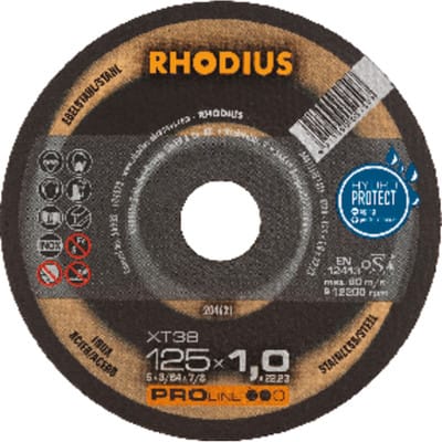 XT38, 50 Stück, 125 x 1,0 mm, Trennscheibe - Rhodius