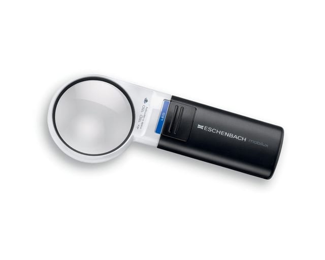 Eschenbach 151141 Handlupe mit LED-Beleuchtung Vergrößerungsfaktor: 4 x Linsengröße: (Ø) 60 mm