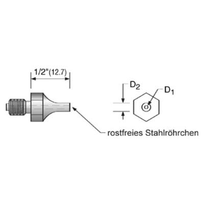 Ds 112 Lotabsaugdüse Spitzen-Größe 1.0 mm Spitzen-Länge 18 mm Inhalt 1 St. - Weller