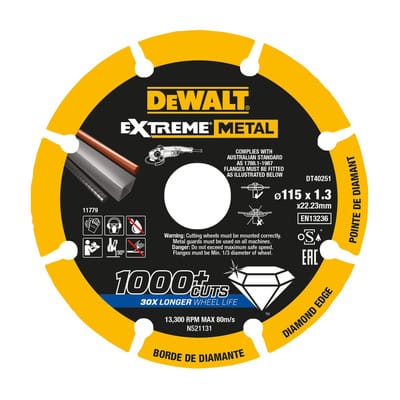 DeWalt DT40251-QZ Diamant-Trennscheibenschleifer 115 x 22,23 x 1,3 mm